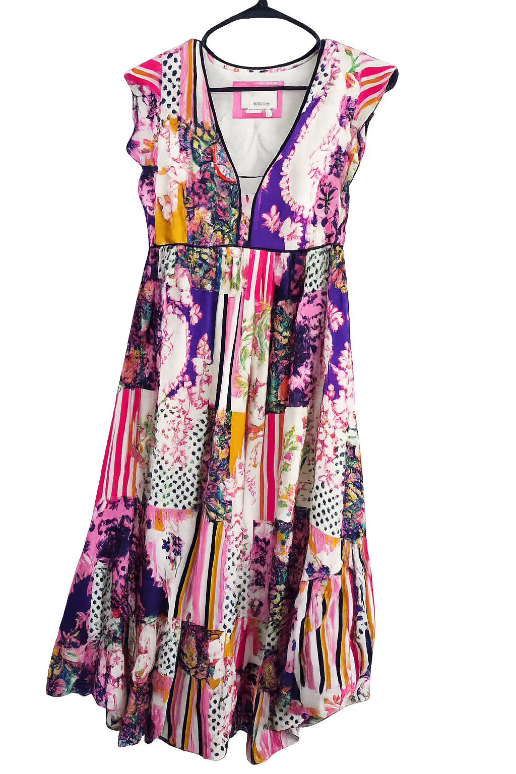 antropologhy ruffled patchwork midi - image 1