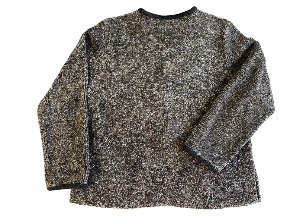 Suéter cárdigan Lee Andersen para mujer con botones delanteros S negro y gris Foto 3 de 4