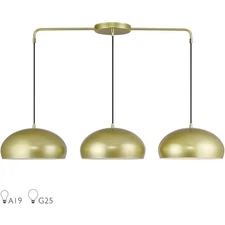 Livex Lighting 51512-33 Domma Island Light Soft Gold with Polished Brass Accents