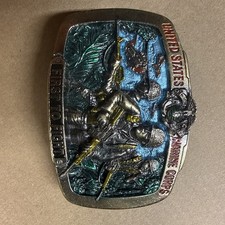 Vintage 1982 USMC MARINE CORPS GREAT AMERICAN BELT BUCKLE CO. SERIAL 1070 3.25"