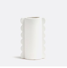 La Redoute Caldero Earthenware Vase 24cm White Sculptural Vase RRP £38
