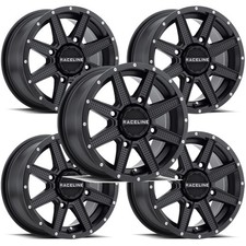 Set Of 5 Raceline Utv A92b Hostage 14x7 4x110 10mm Satin Black Wheels Rims Set Of 5 Raceline Utv A92b Hostage 14x7 4x110 10mm Satin Black Wheels Rims