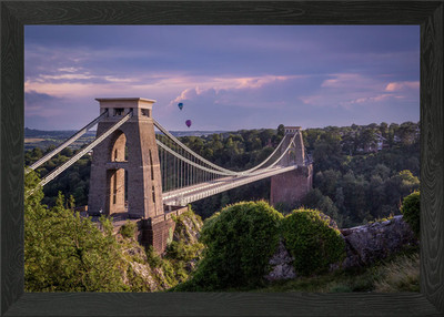 Clifton Hängebrücke gerahmtes Wandbild Poster Leinwanddruck Bild
