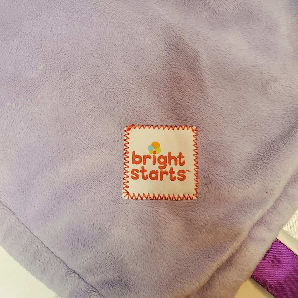 Bright Starts Taggies Manta de Seguridad Bebé Lovey Rosa Flores Floral Púrpura Foto 4 de 4