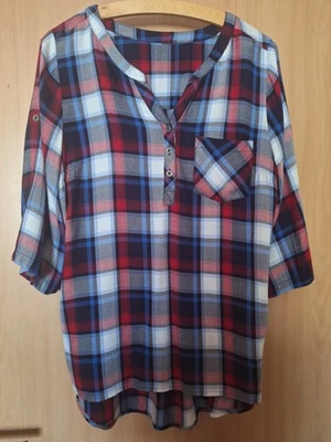 Damen Bluse M 40/42 Maße! Karo kariert - Bild 1 von 4