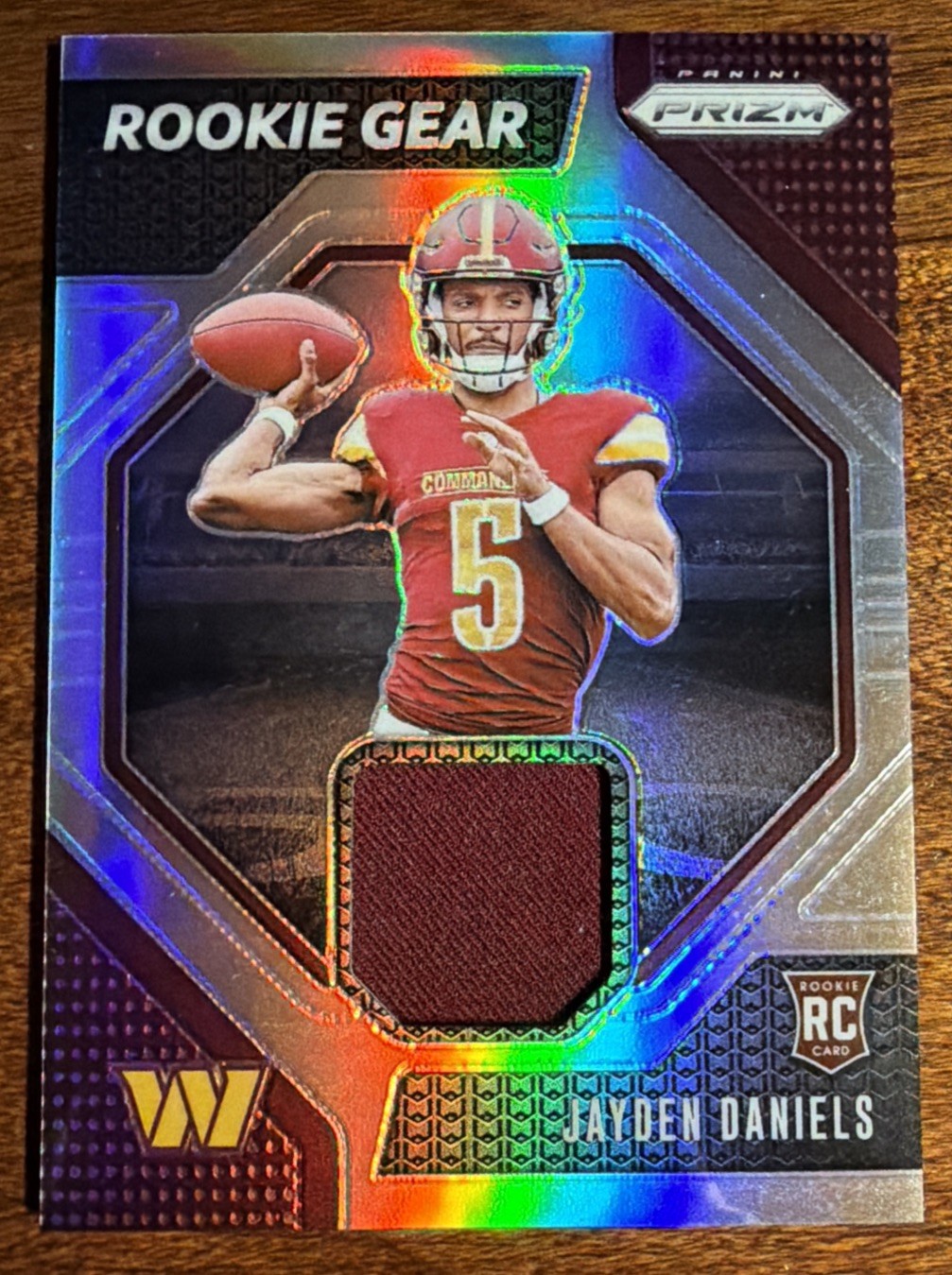 2024 Panini Prizm Rookie Gear Jayden Daniels SILVER PRIZM ROOKIE PATCH