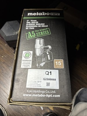 Metabo Hpt Nv75A5 Pneumatic 3In Siding/light Framing Sheathing Coil Nailer