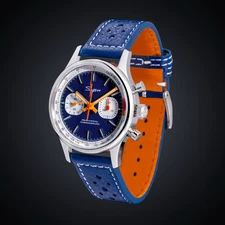 Sugess Chrono Heritage Blue Panda S387.03.J 40mm Mechanical Chronograph Watch