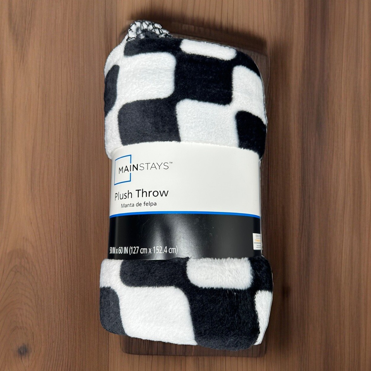 Mainstays Fuzzy Blankets Walmart Mainstays Black And White Check