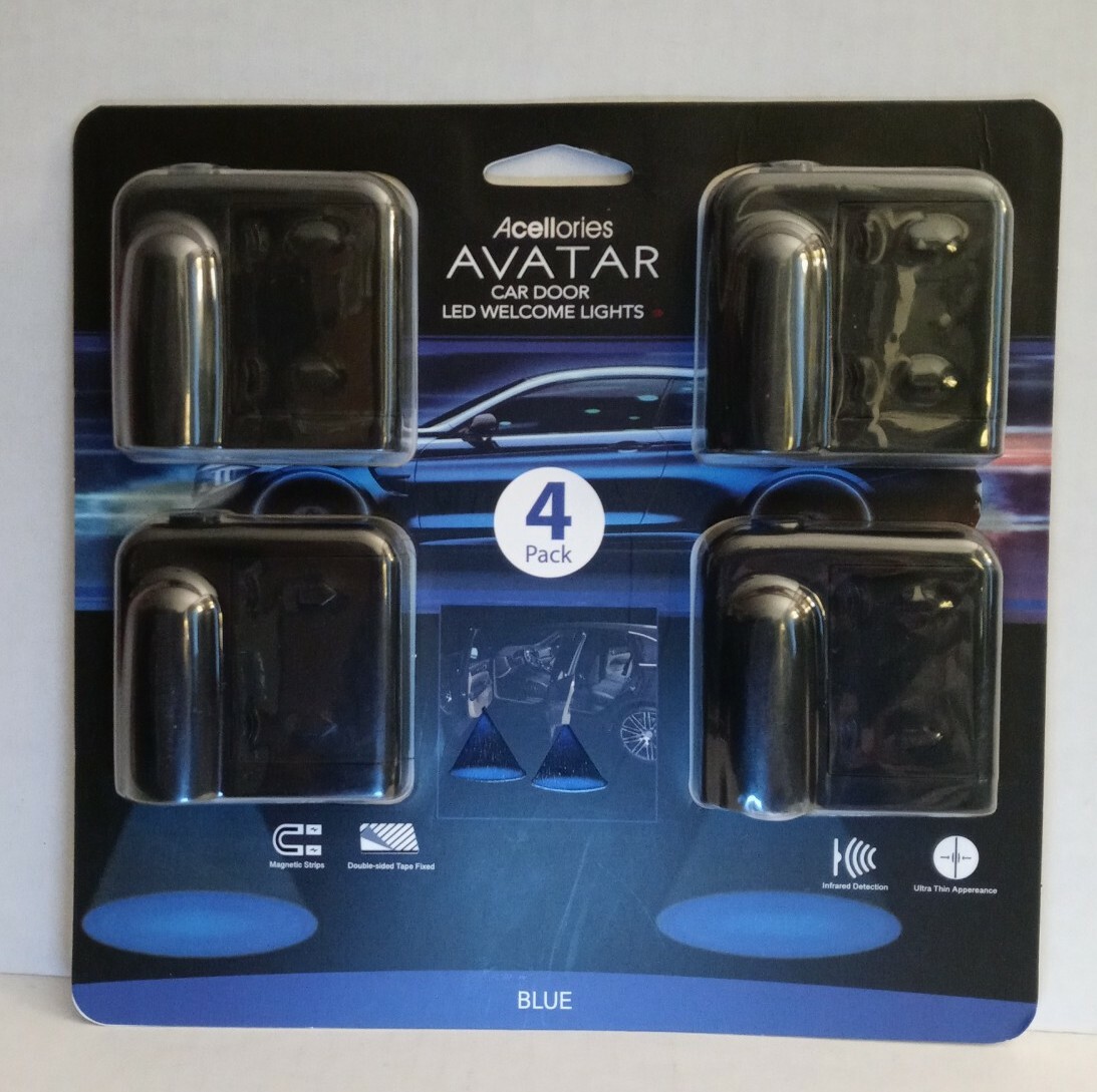 AVATAR car door LED lights 4 PACK BLUE Acellories RARE for sale online eBay
