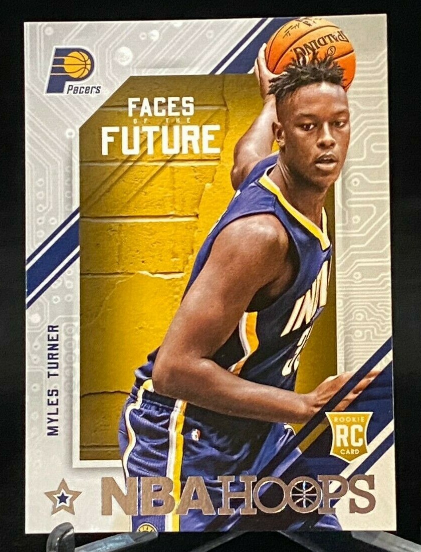 2015-16 NBA Hoops Faces of the Future #4 Rookie Myles Turner
