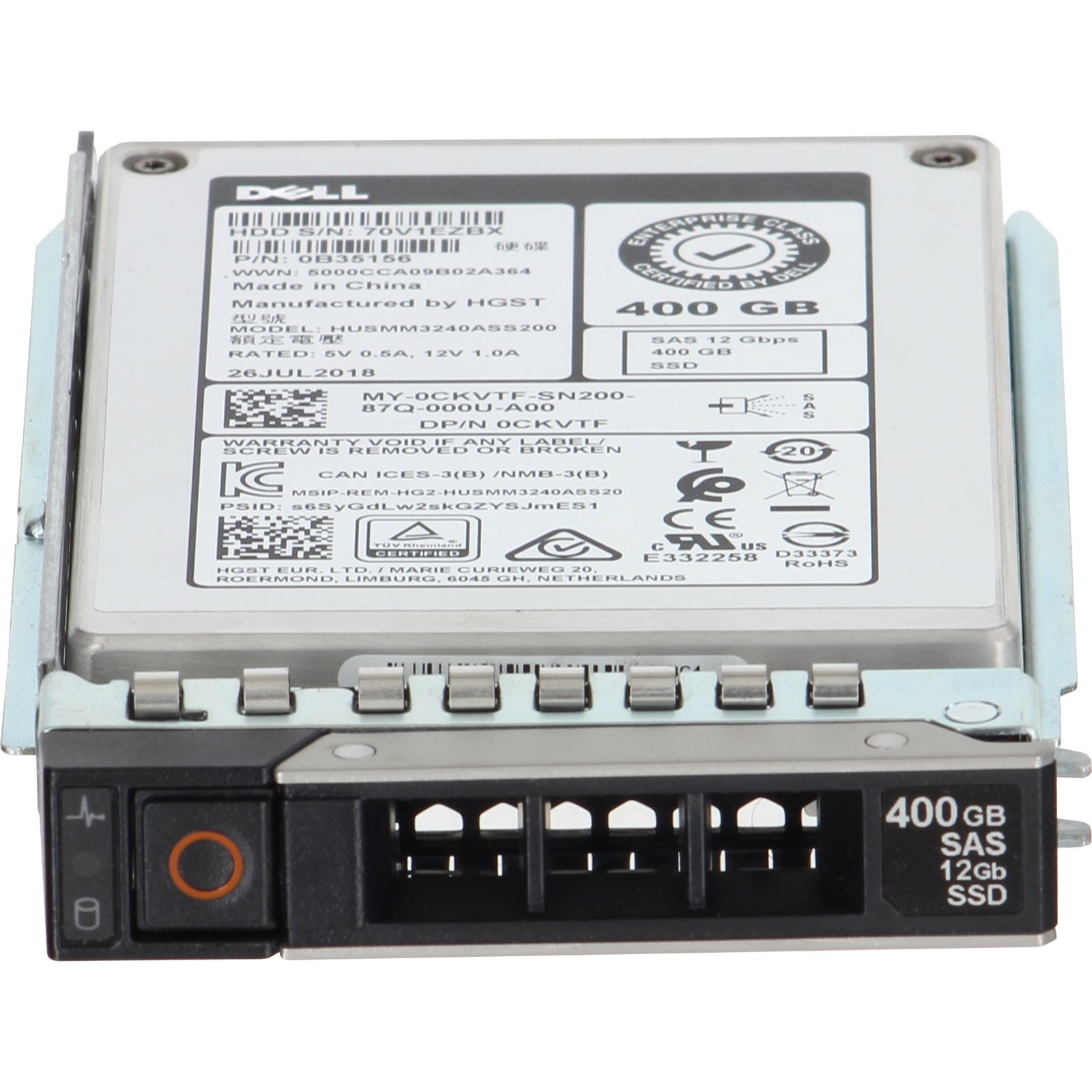 Dell 400GB 12Gbps SAS WI MLC 2.5 SSD HUSMM3240ASS200 (CKVTF) | eBay