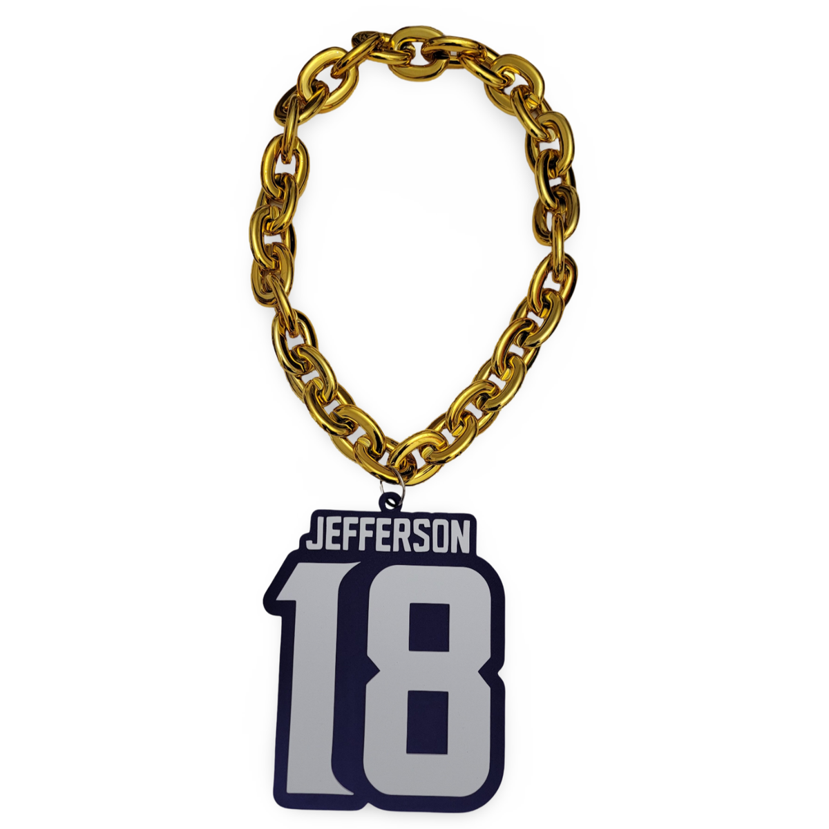 Minnesota Vikings #18 Justin Jefferson Big Player Chain Necklace