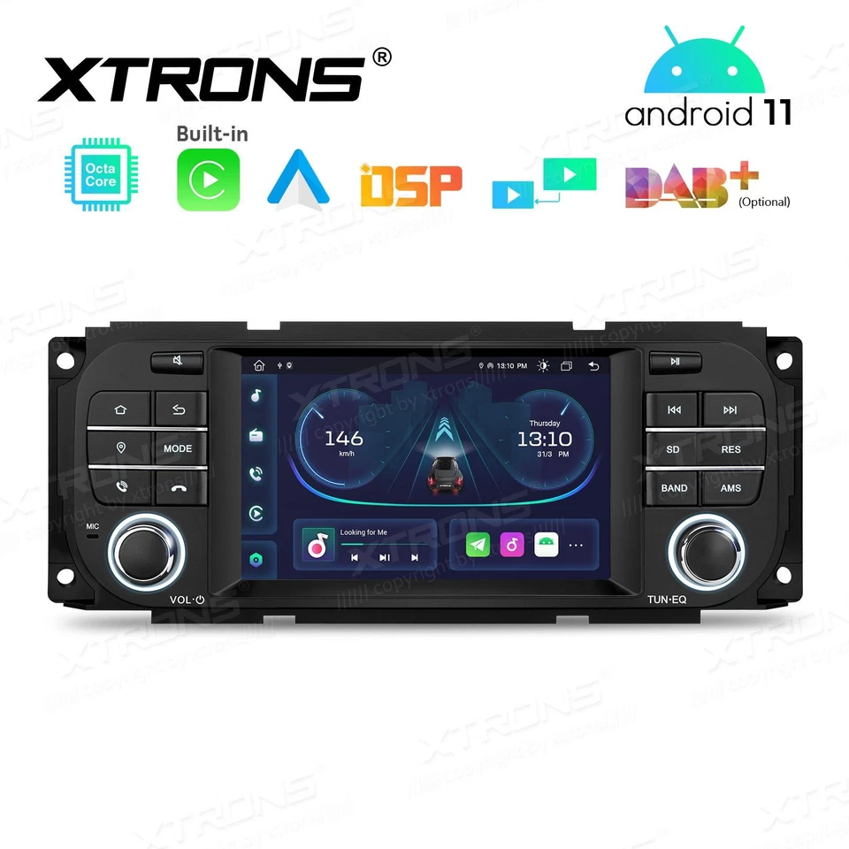 AUTORADIO ANDROID 11 STEREO AUTO 5" JEEP GRAND CHEROKEE DODGE CHRYSLER CRUISER - Immagine 2 di 4