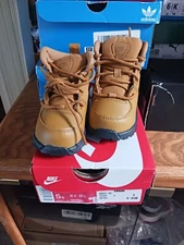 *NEW* TODDLER Baby NIKE MANOA LEATHER (TD) Boot Wheat / Black (BQ5374 700)