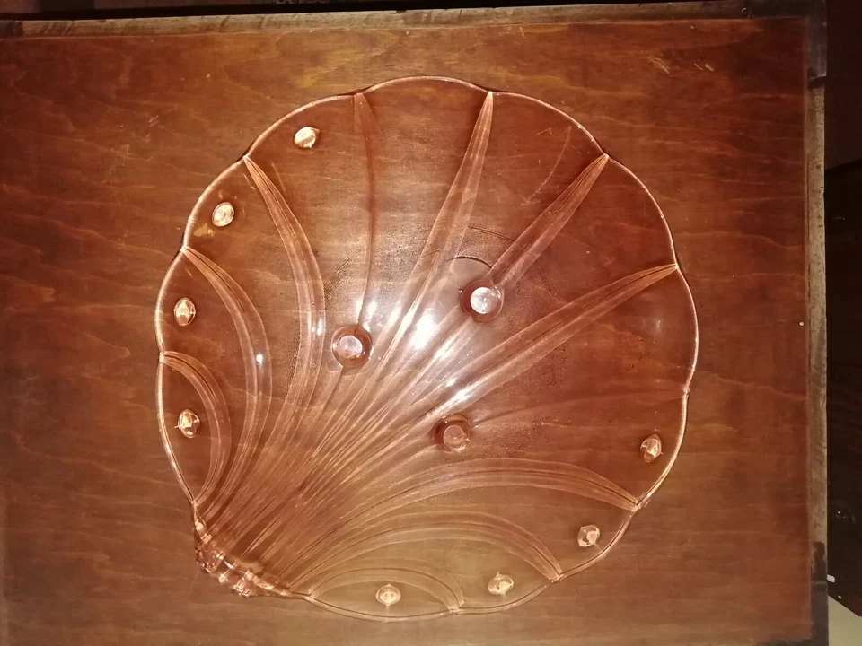 Piatto da Portata Conchiglia Vetro Rosa - Immagine 4 di 4