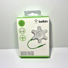 5-WAY HEADPHONE SPLITTER, BELKIN ROCKSTAR AUX CABLE, GREEN