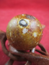 Lovely Antique LG Glazed Brown BENNINGTON Clay German Handmade MARBLE