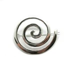 Stylish Genuine Sterling Silver Brooch Solid 925 Spiral A000153 Empress A000153