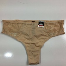 Inc Women's Plus Size Lace-Trim Thong 100060576 Color: Beige Size: 1X