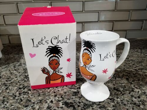 Mary Kay The Girlfriends Collection LET'S CHAT Pedestal Coffee Mug Cup NEW