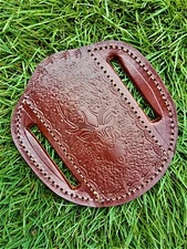 USA Handmade Pancake Sheath Fixed Blade folding Knife Leather Pouch Holster X622