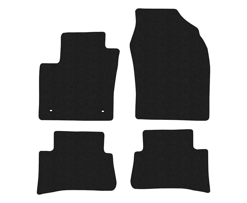 Tapis de sol antidérapant Toyota C-HR en velours premium et contours cuir rouge protège moquette