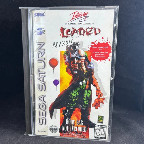 1996 LOADED INTERPLAY SEGA SATURN VIDEO GAME COMPLETE W/ CASE MANUAL & REG CARD
