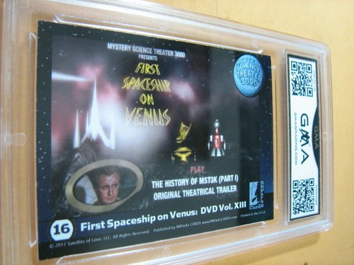FIRST SPACESHIP ON VENUS 2017 MST3K STEVE VANCE POSTER ART CARD # 16 GRADED 10 - Picture 2 of 2