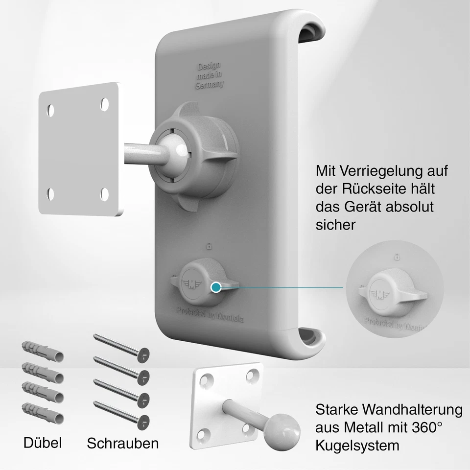 ✅ Tablet Halterung Wand Halter Wandhalterung Universal 360° Samsung iPad Huawei - Bild 3 von 4