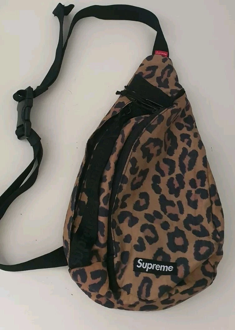 FW20 Supreme Sling Bag Léopard Sac à Dos Taille Sac à Bandoulière Résistant à l'Eau 4L
