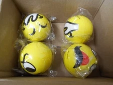  Emoji Stress Balls, 4 Pcs Emoji Face Squeeze Balls for Hand Wrist Fingers 