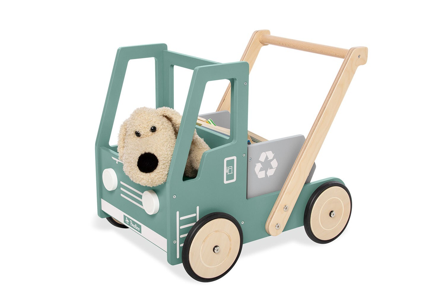 Chariot de marche trotteur camion benne en bois cadeau premier anniversaire