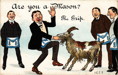 PC FREEMASONRY, HUMOR, ARE YOU A MASON, Vintage Postcard (b56360) | UK PC FREEMASONRY, HUMOR, ARE YOU A MASON, Vintage Postcard (b56360) | UK