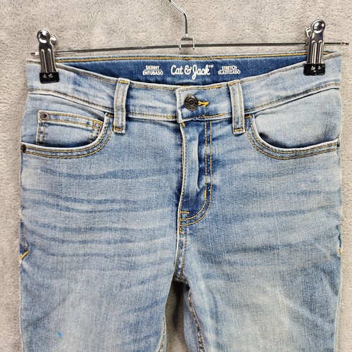 Girls Skinny Stretch Jeans Adjustable Waist Cat & Jack Medium Wash Size 8 - Picture 4 of 6
