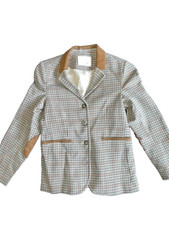 ZARA checked pattern Tailored jacket Kids Girls Boys Size 140cm Age 10 Brown