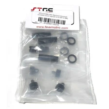 STRC STC41019BK CNC Machined Aluminum Complete Shock Kit Black : Associated MT12