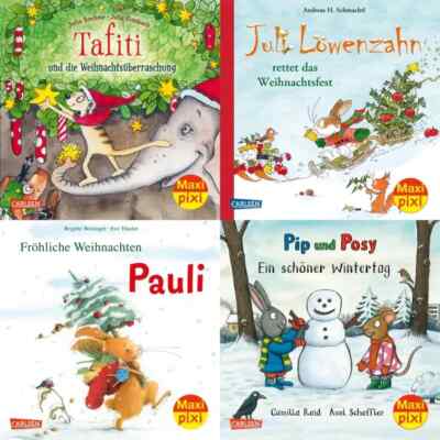 4 Maxi Pixi Bücher aus  Serie 94 Weihnachten mit Bilderbuchhelden + BONUS