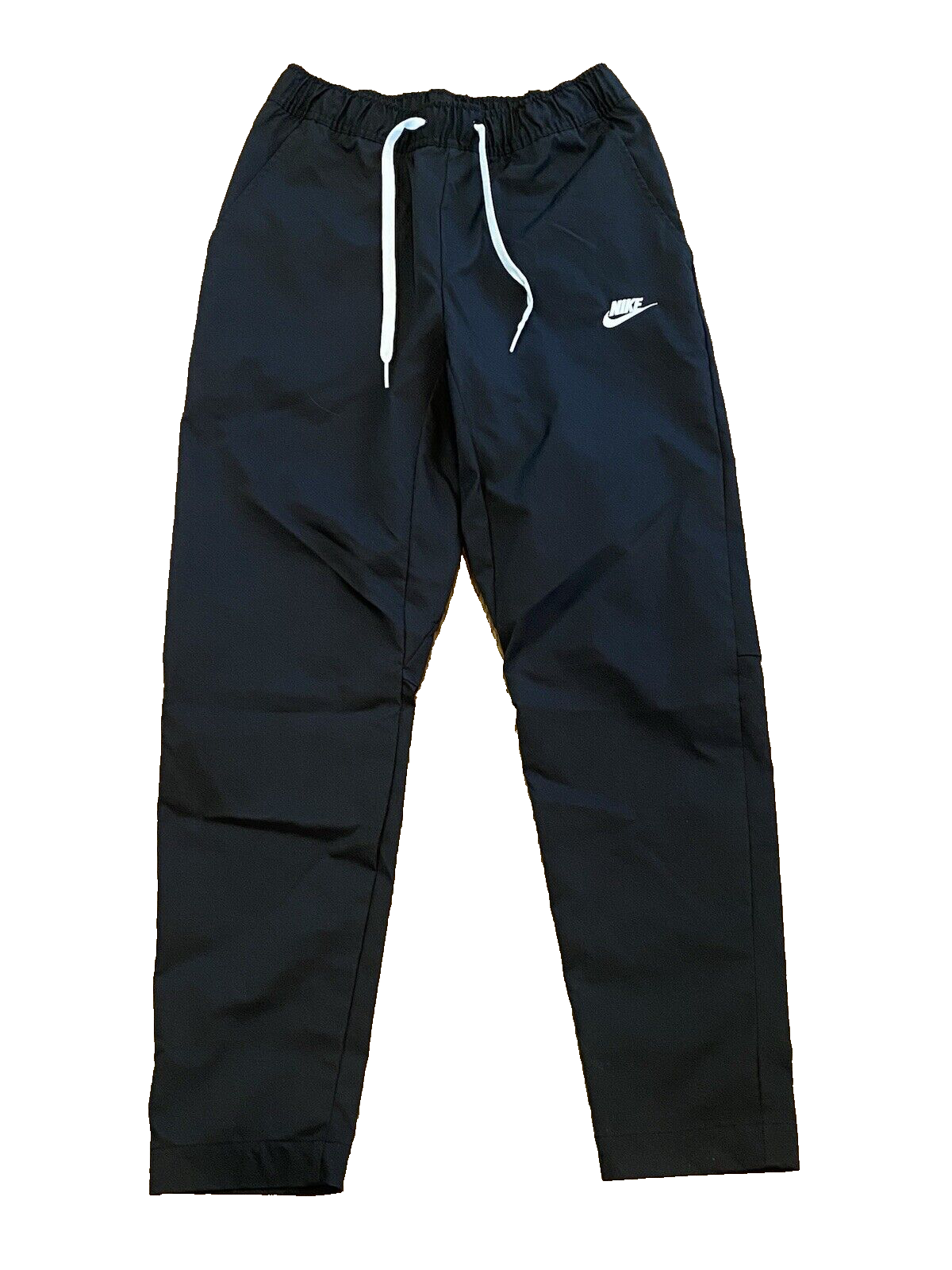 Nike Joggers Pants Women's Small Black Windbreaker Drawstring Tapered-image