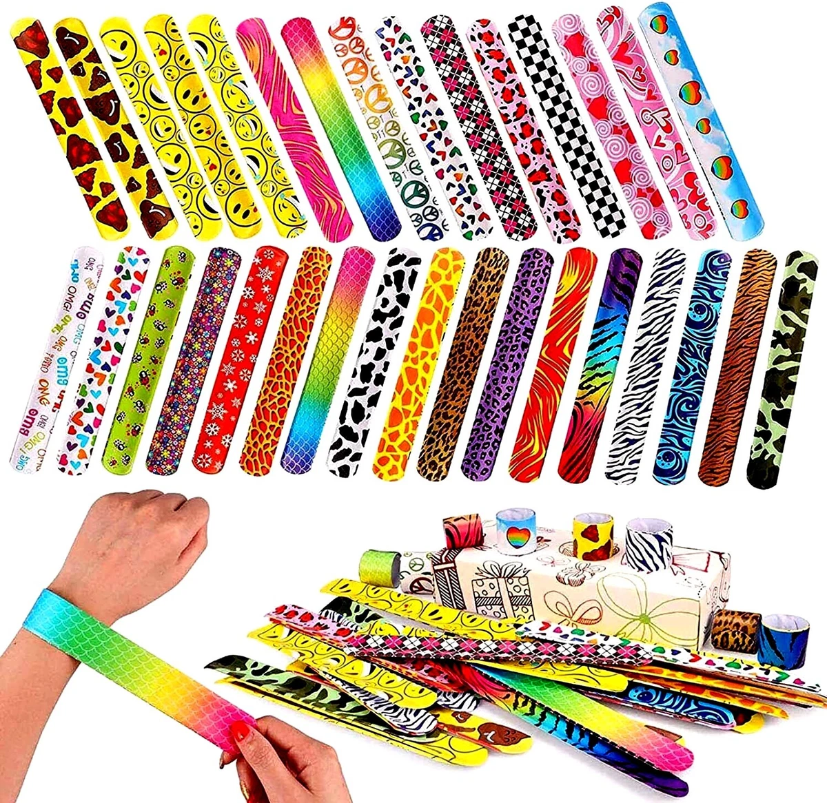 L.O.L. Surprise! Birthday Party Slap Bracelet Silicone 2 pc. - Total Qty:  24, Case of: 24 - Metro Market