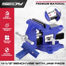 4.5inch Heavy Duty Bench Vise Table Clamp Woodworking Vice Press Drill Tools