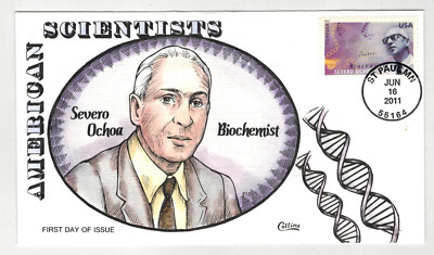 2011 COLLINS HANDPAINTED AMERICAN SCIENTISTS 4544 SEVERO OCHOA BIOCHEMIST