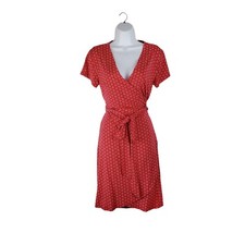 Loft Wrap Dress NWT Short Sleeve Red Foulard Bandanna Medallion Print Womens 6
