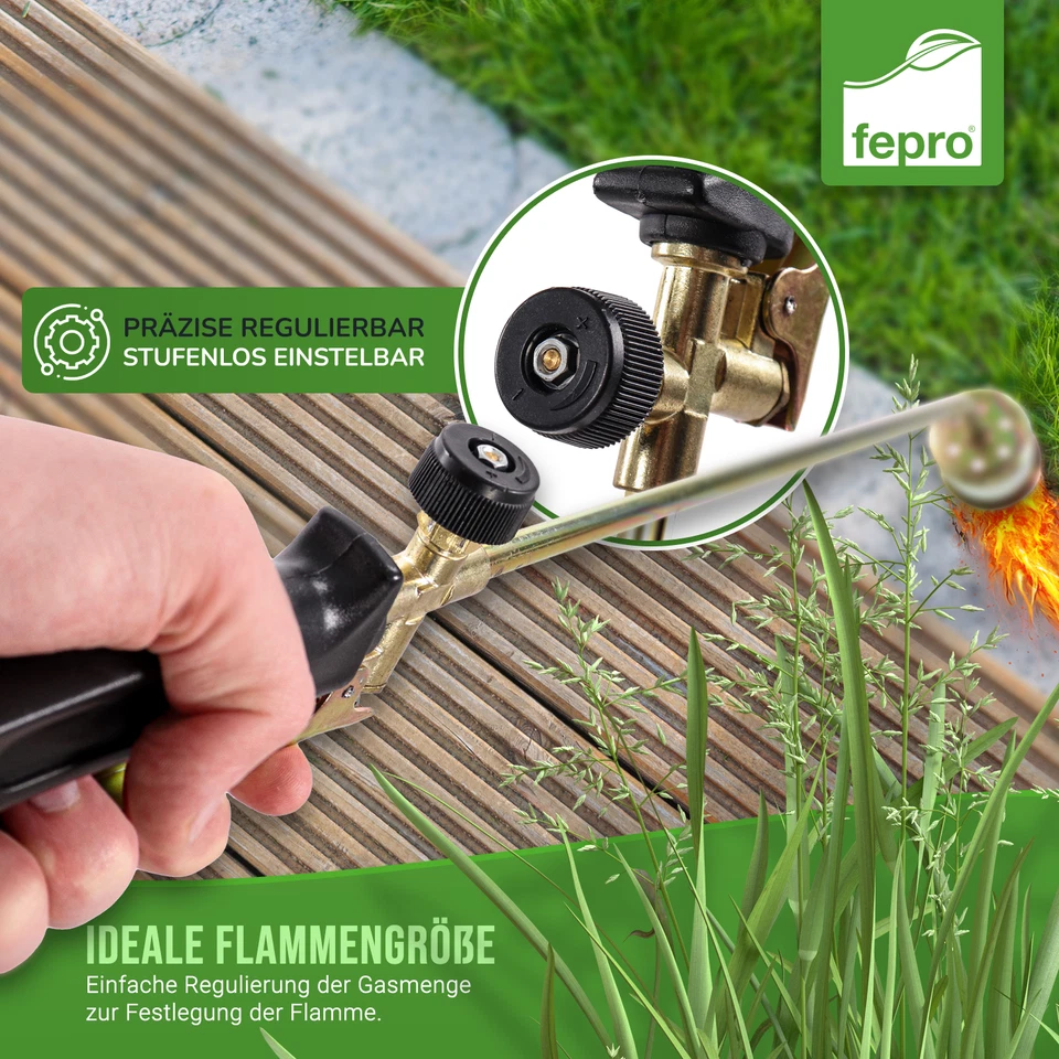 Gasbrenner Abflammgerät Unkrautvernichter Brenner Dachbrenner 58KW - Bild 3 von 4