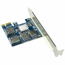 XT-XINTE PCIe 1 to 4 PCI express 16X Riser Card PCI-E 1X to 4 PCI-e Slot Adapter