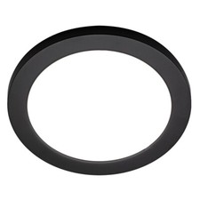 Litecraft Darly Flush Bathroom Ceiling or Wall Light 18 Watt LED - Satin Black  