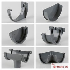 Brett Martin 170mm Large Deep Style Gutter Fittings in Grey