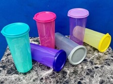 Tupperware Set of 4 Straight Sided Tumblers 16oz New