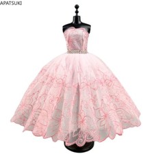 Pink Butterfly Ballet Tutu Dress For 11.5" Doll Outfits Clothes Party Gown Toys