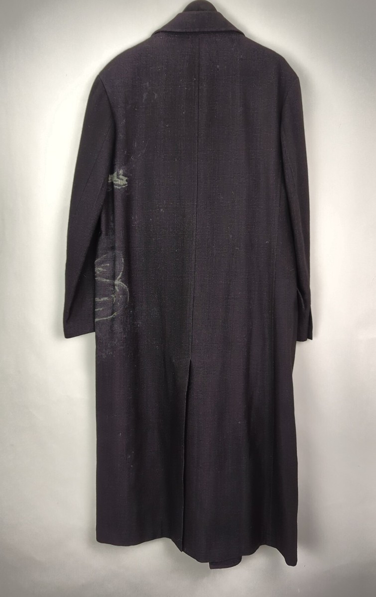 AW19 YOHJI YAMAMOTO POUR HOMME Men's Sz L JP3 Black Coat Jacket